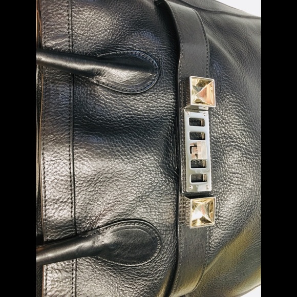 EXPANDABLE PS11 pebbled leather shoulder tote 15”W 14.5”H 5.25”D 8”Handle drop - Picture 6 of 8